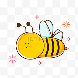 卡通可爱小蜜蜂图片_手绘卡通mbe风格蜜蜂