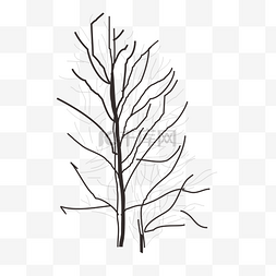 干枯出油图片_手绘卡通干枯的树枝设计图