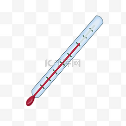 汞图片_手绘医疗温度计插画