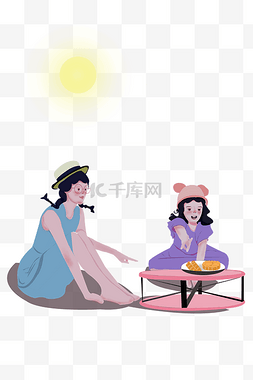 温馨中秋节家庭聚餐吃月饼