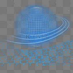 png免抠图发光图片_卡通科幻的地球仪免抠图