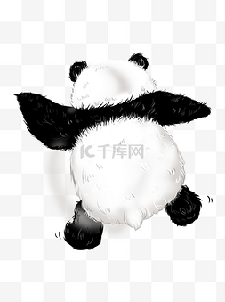 国宝图片_可爱手绘熊猫装饰元素