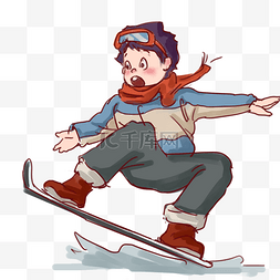 卡通儿童滑雪图片_立冬时节童年旧回忆之滑雪
