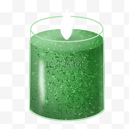 绿色瓶装蜡烛