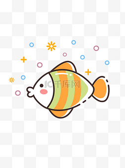 清澈水小鱼嬉戏图片_MBE图标创意小鱼类动物矢量可商用