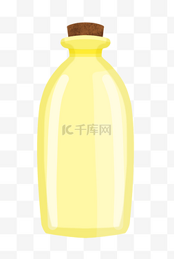 创意饮料图片_黄色的饮料瓶子插画