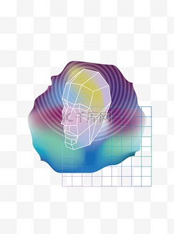 简约撞色渐变图片_梦幻撞色蒸汽波流体渐变矢量元素