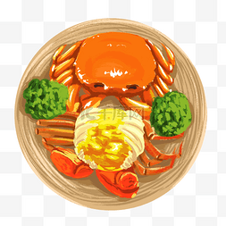 煲汤锅手绘图片_吃蟹季主题手绘元素