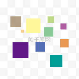 彩色框图片_矢量正方形