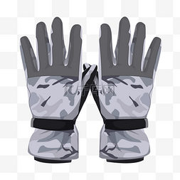 军人灰色迷彩手套