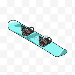单板图片_手绘滑雪板单板插画