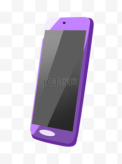创意紫色手机插图