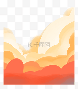 晚霞夕阳图片_手绘魅力的晚霞插画