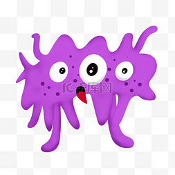 紫色病毒图片_紫色病毒细菌