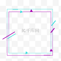 水彩彩色好看正方形图案