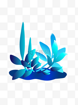 蓝色流光溢彩植物
