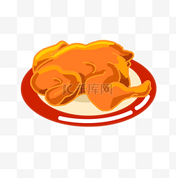 舌尖上的手绘图片_舌尖上的食物烧鸡插画
