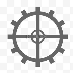 圆圈logo图片_黑色齿轮十字旋转
