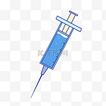 手绘医疗器材注射器插画