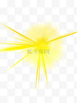 黄色星光可商用装饰光效元素