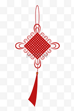 矢量红色中国结装饰