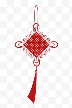 矢量红色中国结装饰