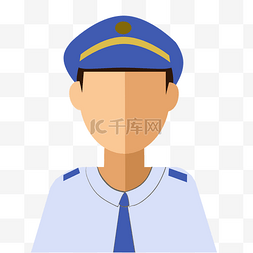 警察插图图片_扁平化警察叔叔插画