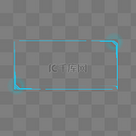 蓝色方框线条科技边框