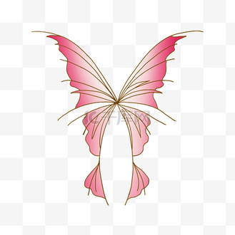 免抠元素绿色红色手绘卡通插图翅膀剪贴画企业vip免费下载免抠元素