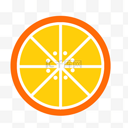 鲜嫩多汁橙子图片_卡通橙子剖面图