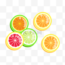  彩色柠檬糖果