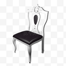 简约椅子图片_纯白木纹简欧化妆椅