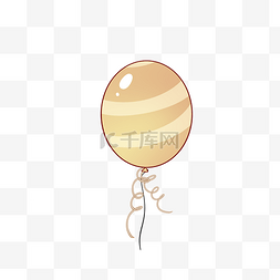 爱心装饰图案棕黄气球