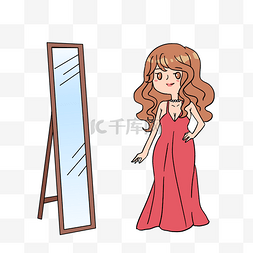 照镜子的素材图片_镜子和照镜子的人下载