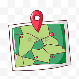 吉林省地图图片_手绘卡通绿色地图插画