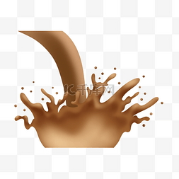 香浓的咖啡图片_飞溅的液体咖啡插画