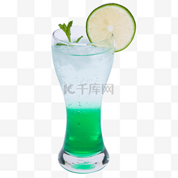 冰块纹理图片_绿色创意鸡尾酒元素