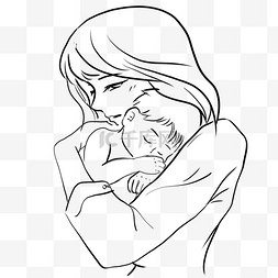 母亲节妈妈抱着孩子