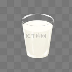 透明的杯子图片_一杯牛奶插画