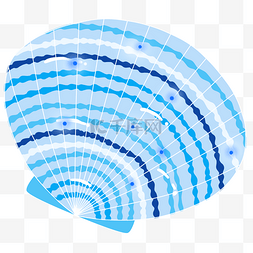 保护自然卡通图片_海鲜蓝色装饰贝壳