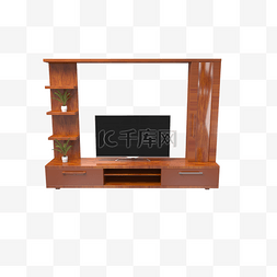 家具生活馆图片_3D木质组合电视柜