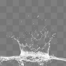 波纹的图片_喷溅的水花水滴元素