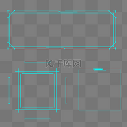 线条下载图片_科技蓝色边框下载