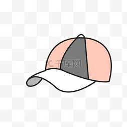 鸭舌帽素材图片_粉灰色棒球帽