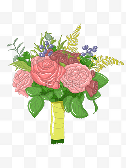 花朵手绘花朵图片图片_手绘小清新插画植物捧花花束元素