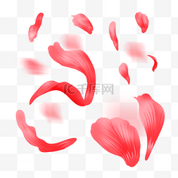 漂浮花瓣装饰图片_红色漂浮花瓣