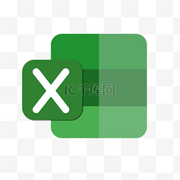 log设计简约图片_绿色EXCEL图标设计