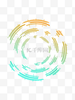 未来科技花纹线条渐变装饰元素设