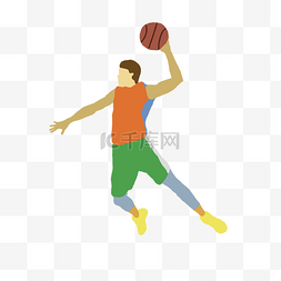 卡通篮球图图片_卡通打篮球的人矢量图