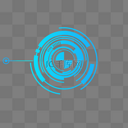 矢量抽象线条底纹图片_创意蓝色科技圆形元素